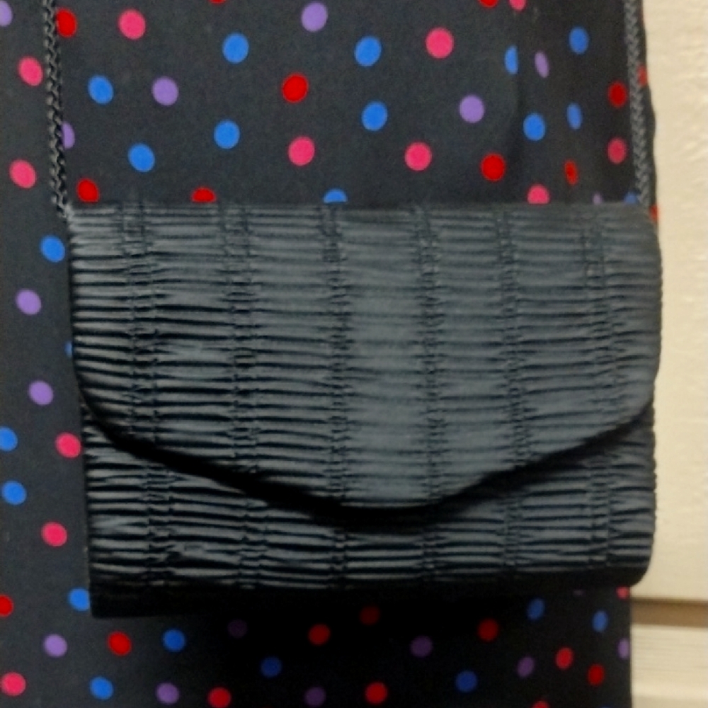 Bechamel Black Crossbody with Ribbed Texture and Flap Closure